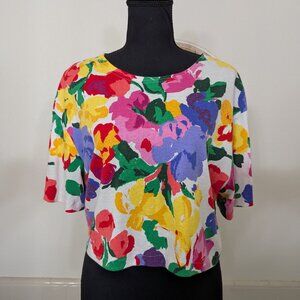 Sharon Anthony Vintage Floral Crop Top